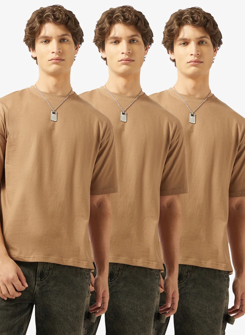 Seventy Five Basics Pack of 3 Oversized T-Shirt